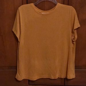 Mustard Yellow T-Shirt Open Back